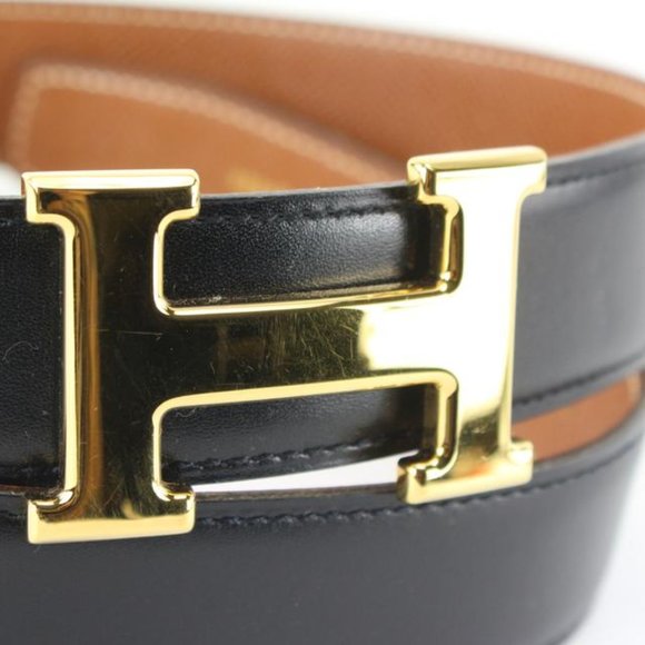 Hermès 32mm Black x Brown Reversible H Logo Belt Kit 97he719s main image 9